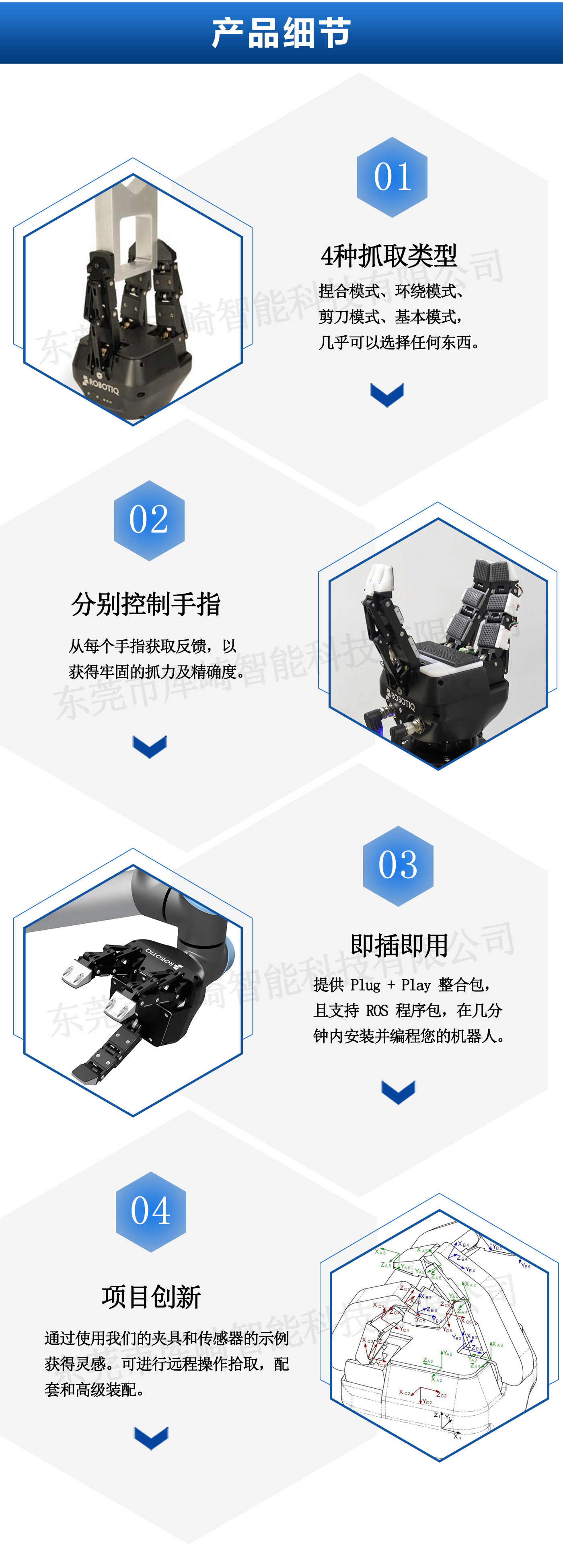 Robotiq 三指夾爪特點