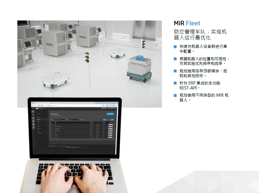 MiR Fleet 調度系統高效協調機器人之間的交通流量